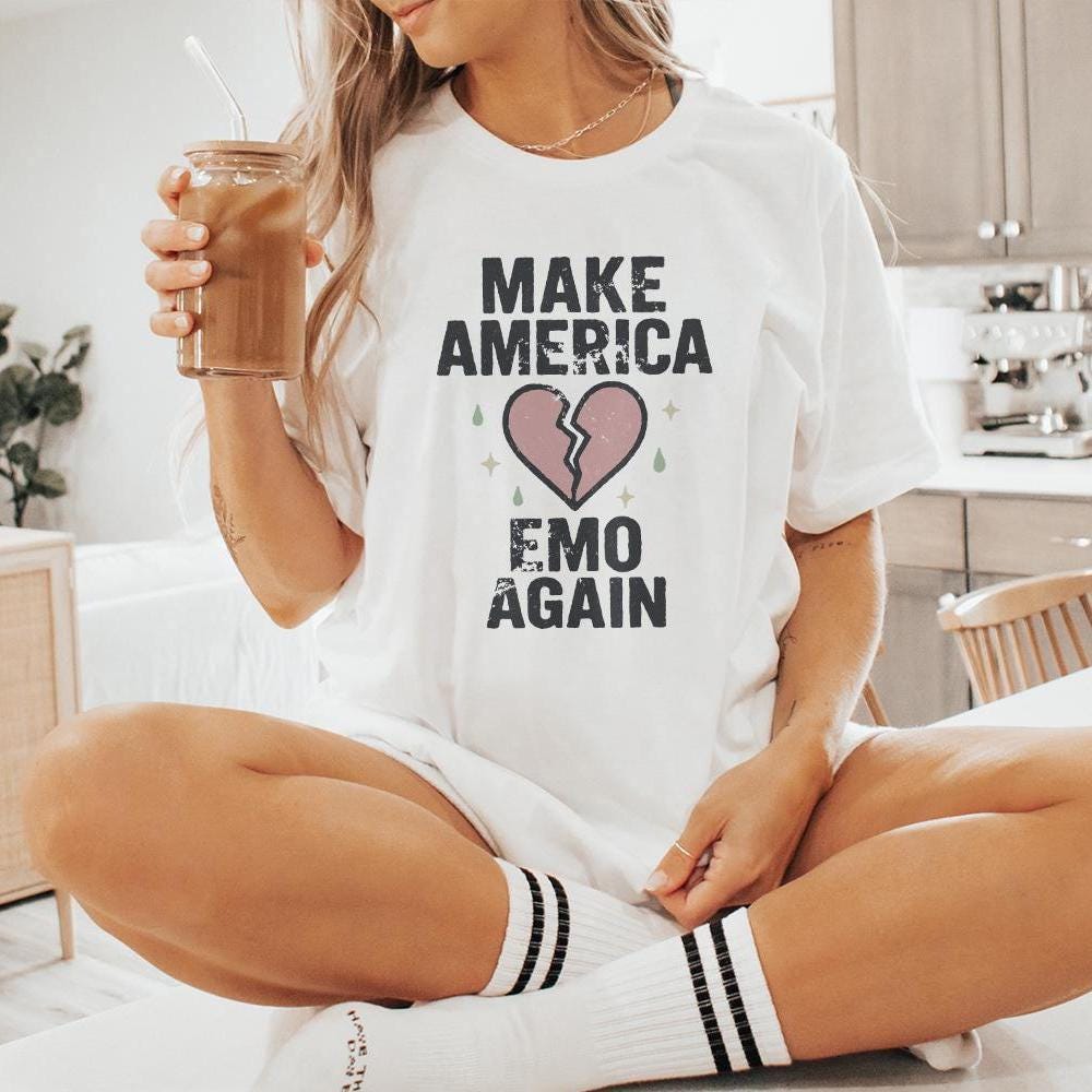 Make America Emo Again PNG, Broken Heart Digital Download - 300 DPI