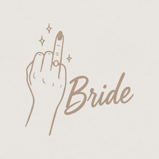 Bride Middle Finger PNG, Funny Bridal Shower Shirt - 300 DPI Design for