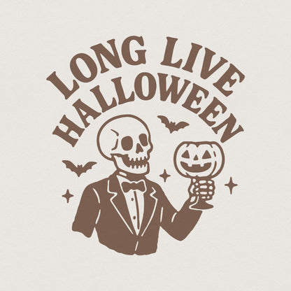 Long Live Halloween PNG, Skeleton Suit Halloween PNG - 300 DPI Design for