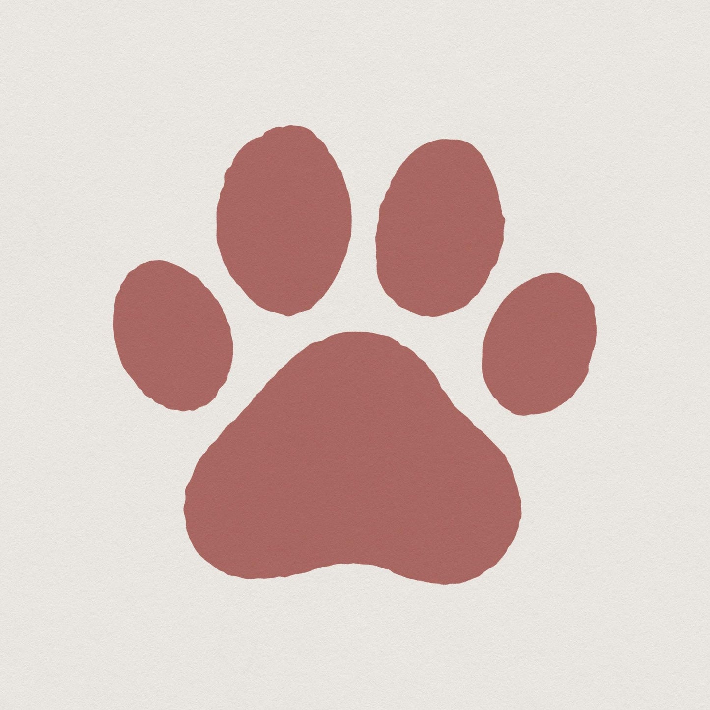 Brown Paw Print PNG, Digital Download for Pet Lovers - 300 DPI Design for