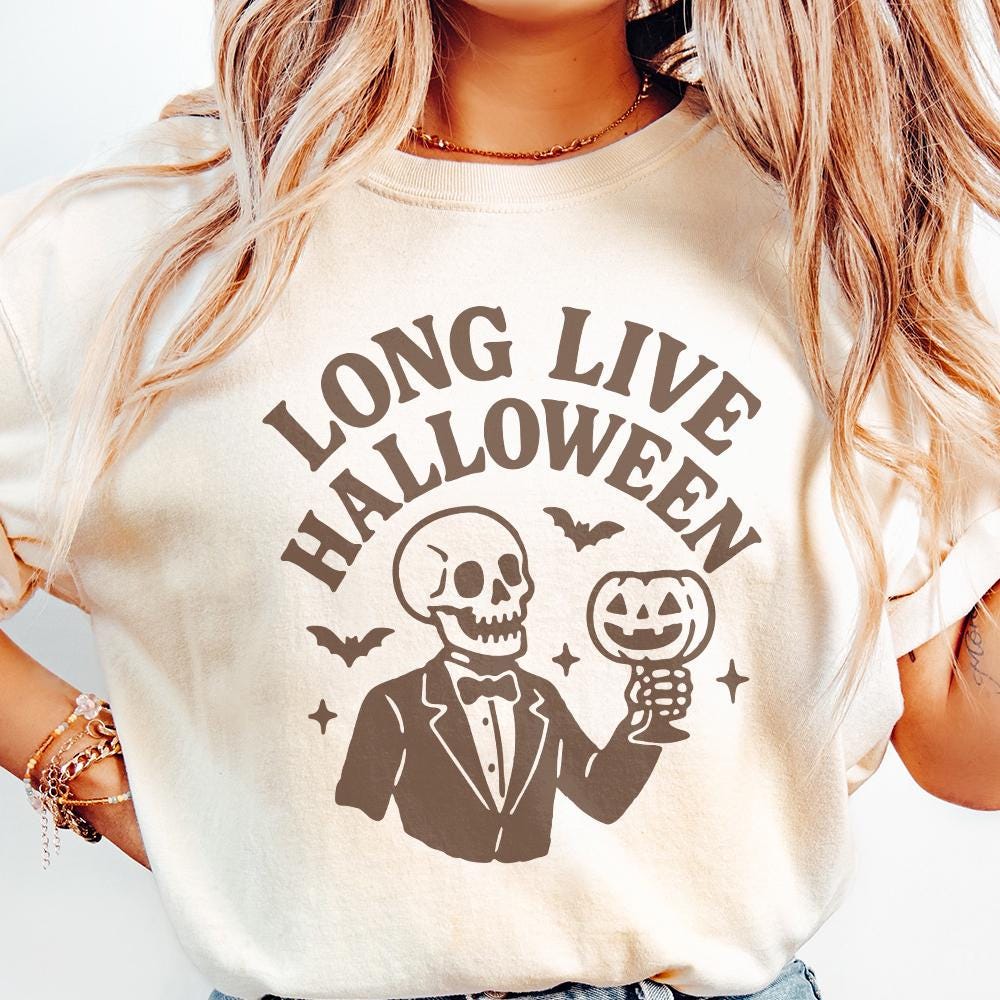 Long Live Halloween PNG, Skeleton Suit Halloween PNG - 300 DPI Design for
