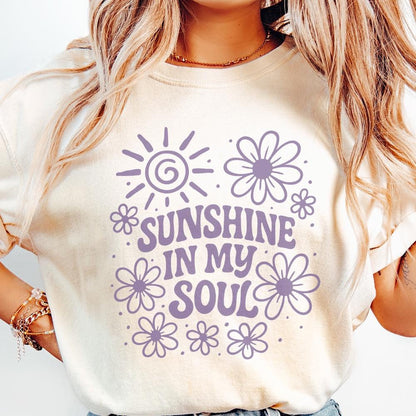 Sunshine In My Soul PNG, Retro Flower PNG - 300 DPI Design for T-Shirt