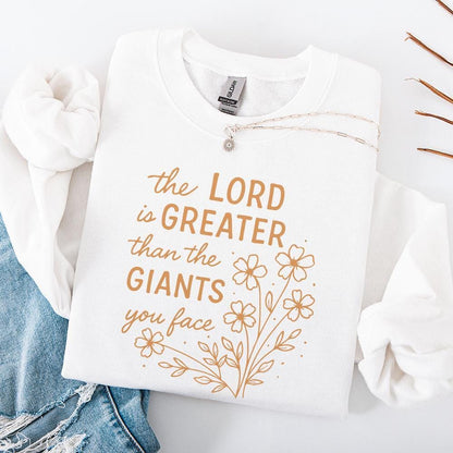 The Lord Is Greater Than The Giants You Face PNG, Christian Quote Shirt -