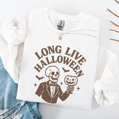 Long Live Halloween PNG, Skeleton Suit Halloween PNG - 300 DPI Design for