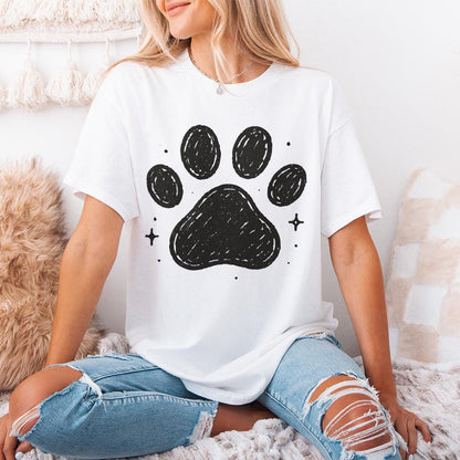 Paw Print PNG, Pet Lover Digital Download - 300 DPI Design for T-Shirt