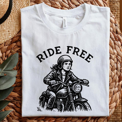 Ride Free PNG, Motorcycle Rider Digital Download - 300 DPI Design for