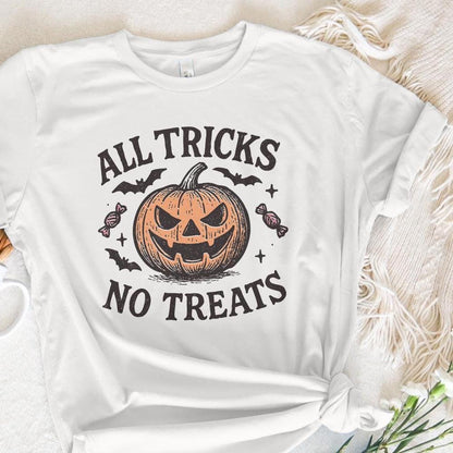 All Tricks No Treats PNG, Halloween Pumpkin Art - 300 DPI Design for