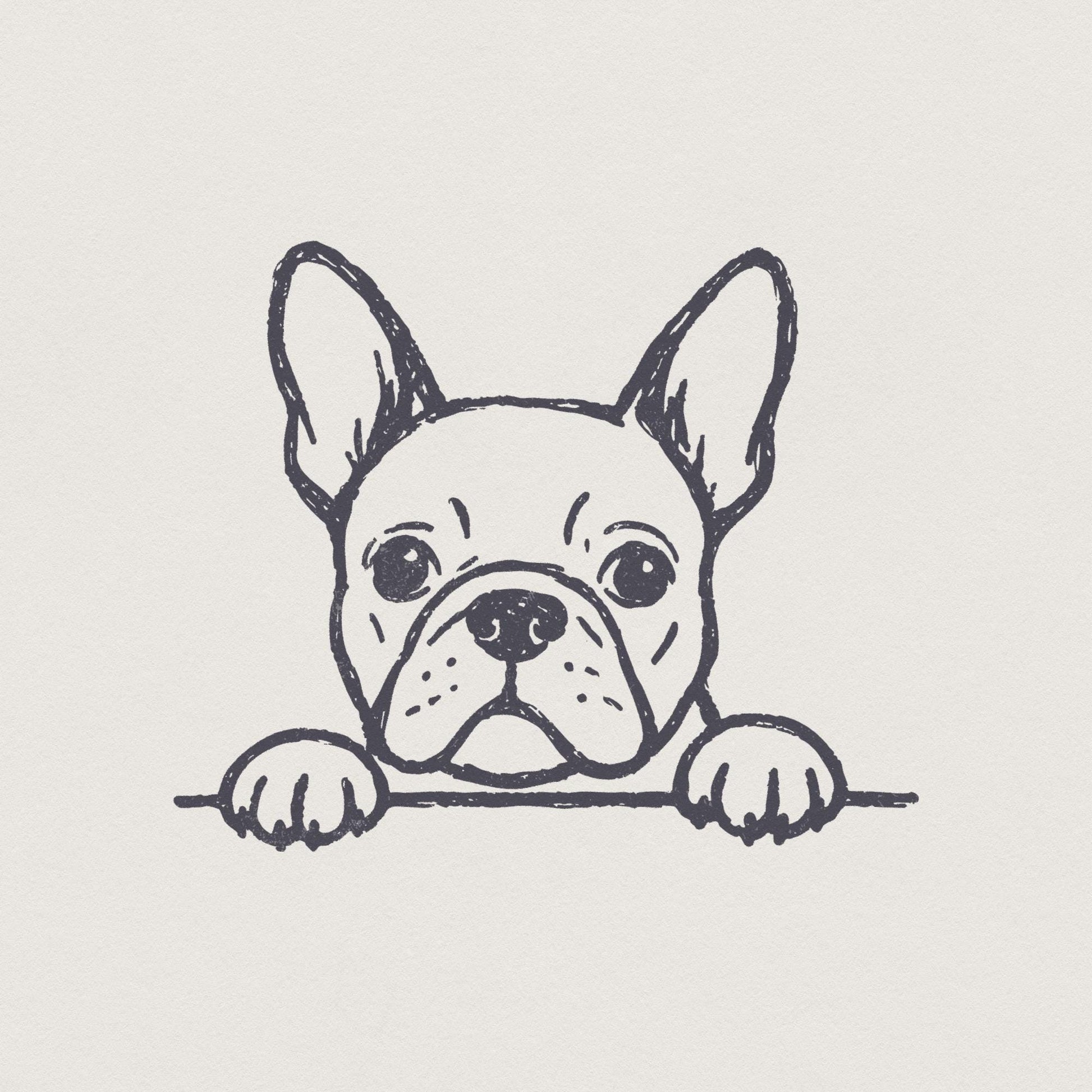 French Bulldog PNG, Cute Dog Line Art - 300 DPI Design for T-Shirt