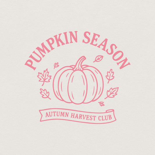 Pumpkin Season PNG, Autumn Harvest Club - 300 DPI Design for T-Shirt