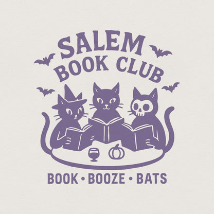 Salem Book Club PNG, Book Booze Bats Digital Download - 300 DPI Design