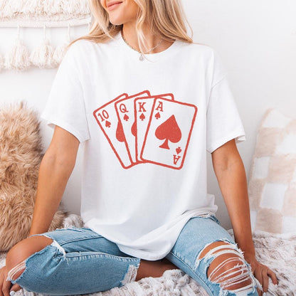 Royal Flush Poker PNG, Ace King Queen Ten Spades Digital Download - 300
