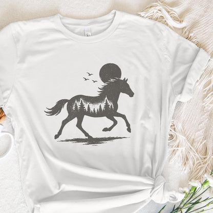 Wild Forest Horse PNG, Digital Download - 300 DPI Design for T-Shirt