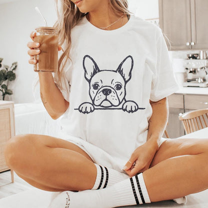 French Bulldog PNG, Cute Dog Line Art - 300 DPI Design for T-Shirt