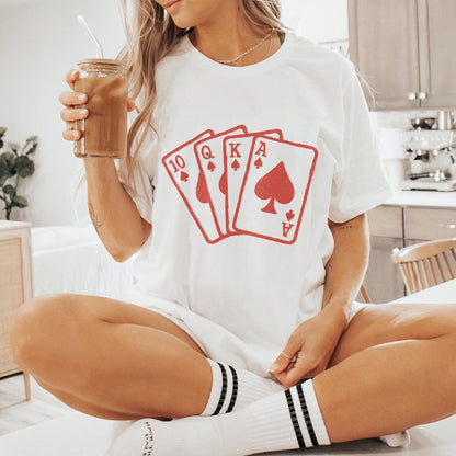 Royal Flush Poker PNG, Ace King Queen Ten Spades Digital Download - 300