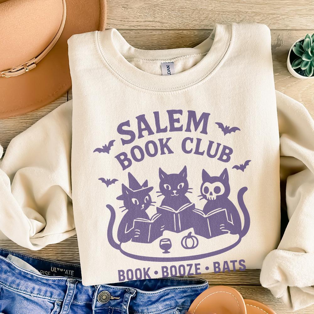 Salem Book Club PNG, Book Booze Bats Digital Download - 300 DPI Design