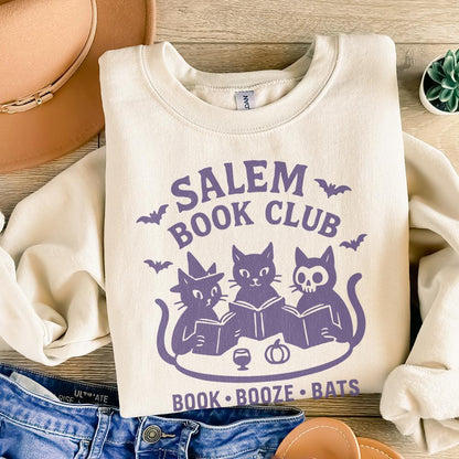 Salem Book Club PNG, Book Booze Bats Digital Download - 300 DPI Design