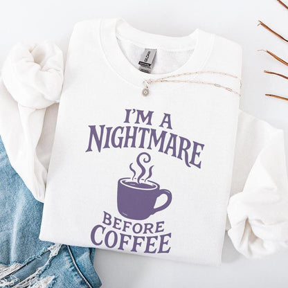 I'm A Nightmare Before Coffee PNG, Funny Coffee Lover Shirt - 300 DPI