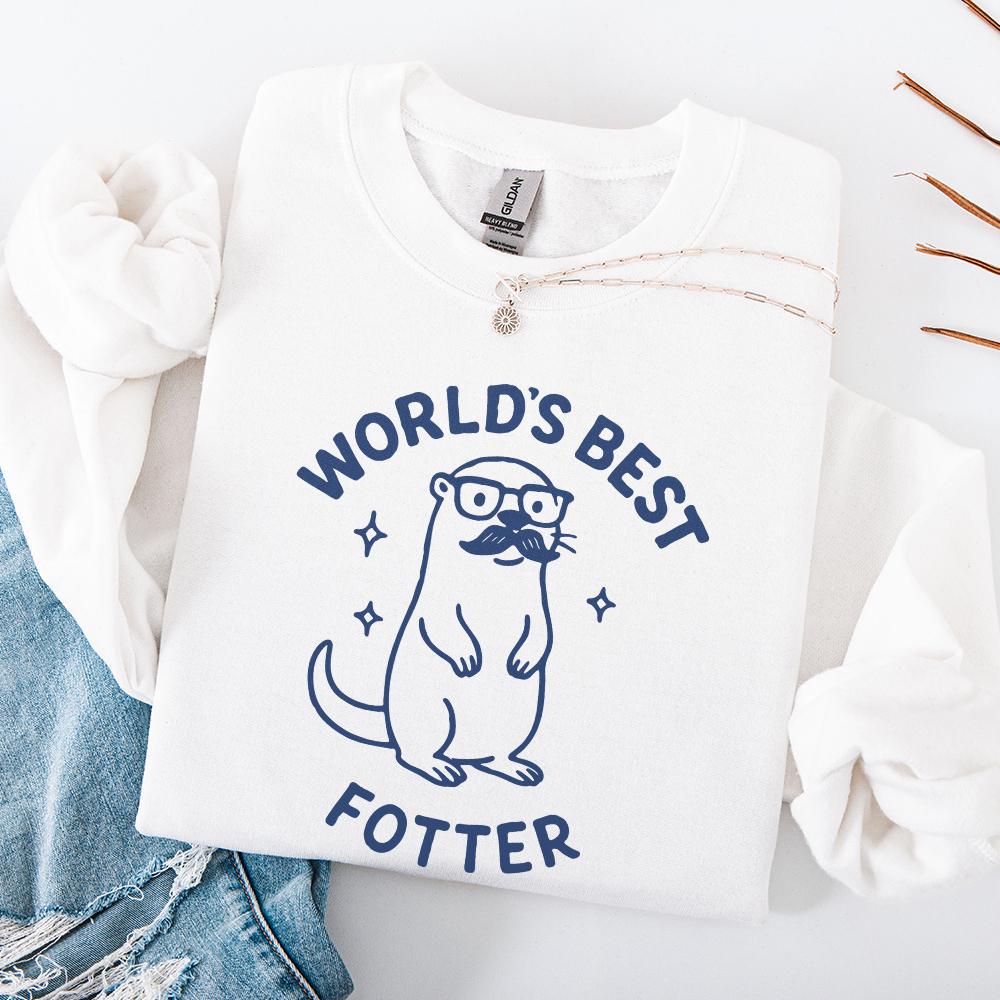 World’s Best Fotter PNG, Funny Otter Dad Shirt - 300 DPI Design for T-Shirt