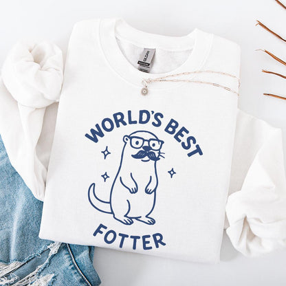 World’s Best Fotter PNG, Funny Otter Dad Shirt - 300 DPI Design for T-Shirt