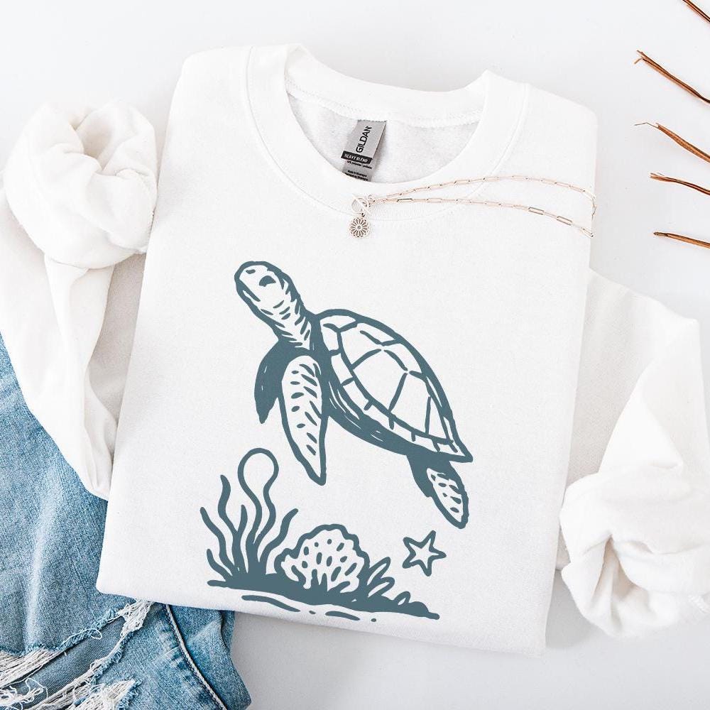 Sea Turtle PNG Clipart, Ocean Animal Illustration - 300 DPI Design for