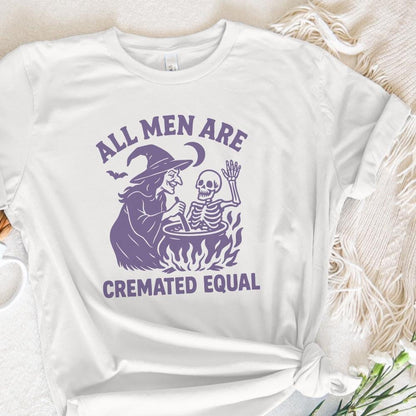 All Men Are Cremated Equal PNG, Witch Cauldron Skeleton - 300 DPI Design