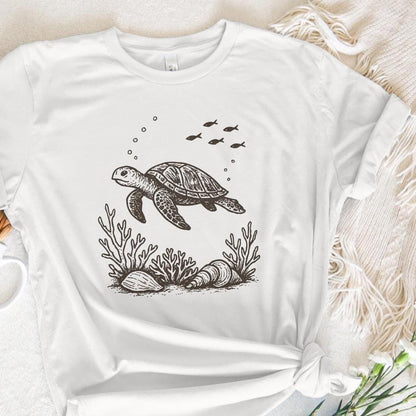 Sea Turtle PNG, Ocean Animal Clipart - 300 DPI Design for T-Shirt