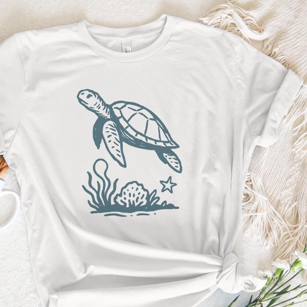 Sea Turtle PNG Clipart, Ocean Animal Illustration - 300 DPI Design for