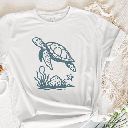 Sea Turtle PNG Clipart, Ocean Animal Illustration - 300 DPI Design for