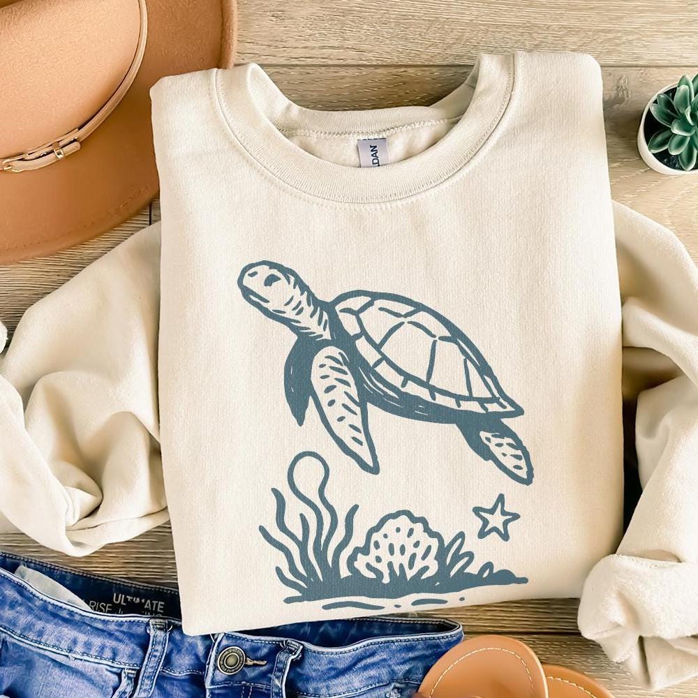 Sea Turtle PNG Clipart, Ocean Animal Illustration - 300 DPI Design for