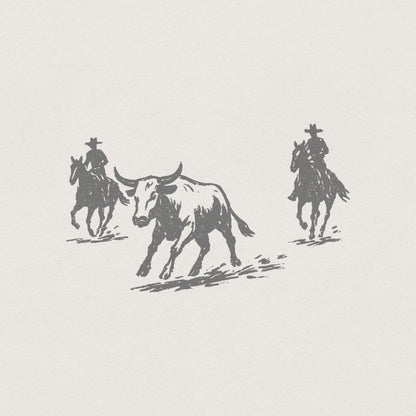 Western Rodeo PNG, Cowboy Digital Download - 300 DPI Design for T-Shirt