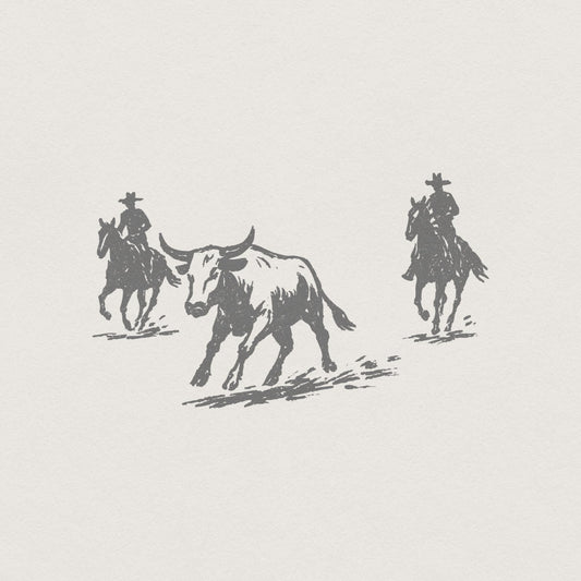 Western Rodeo PNG, Cowboy Digital Download - 300 DPI Design for T-Shirt