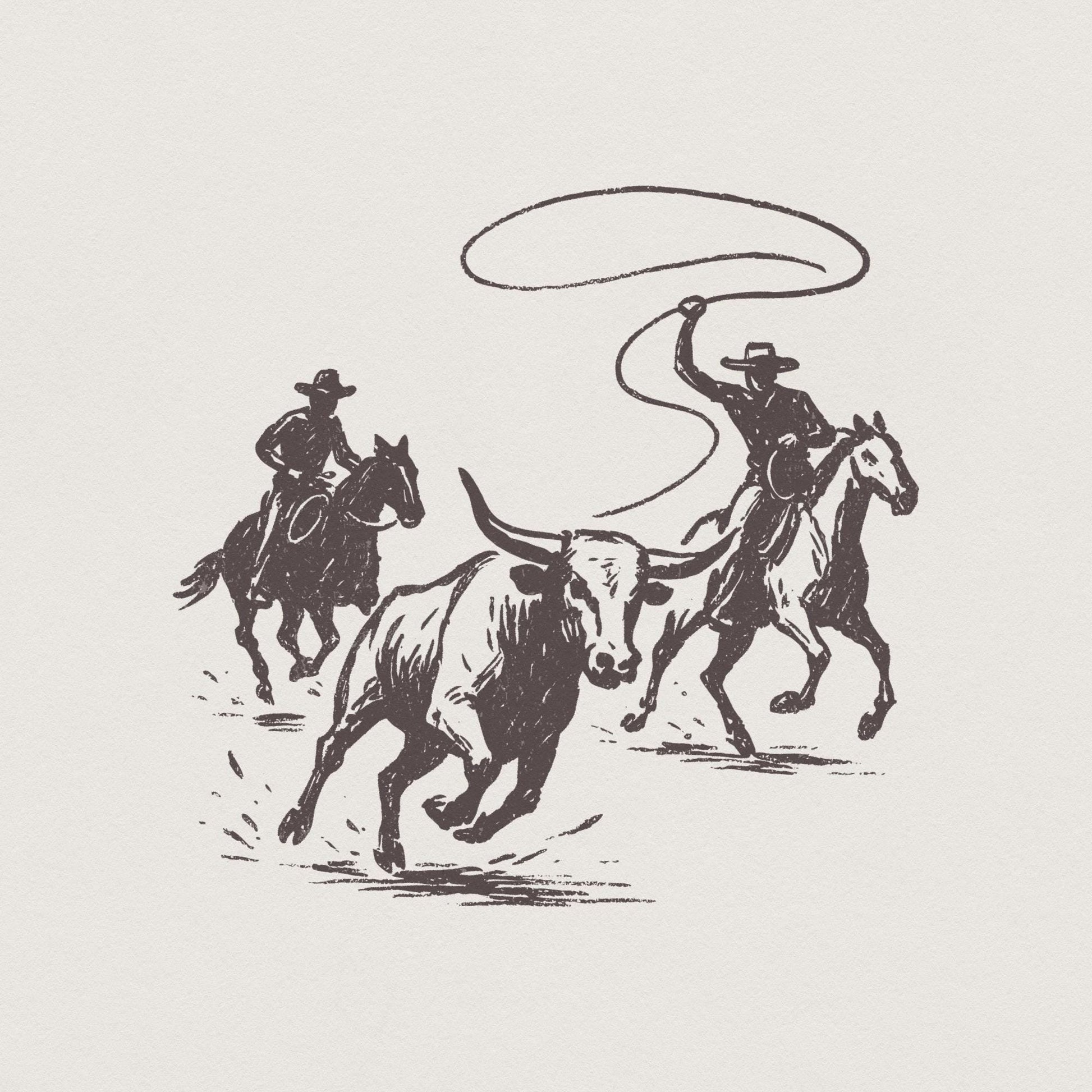 Digital Download Rodeo Cowboy PNG, Western Bull Riding Clipart - 300 DPI