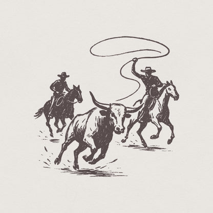 Digital Download Rodeo Cowboy PNG, Western Bull Riding Clipart - 300 DPI