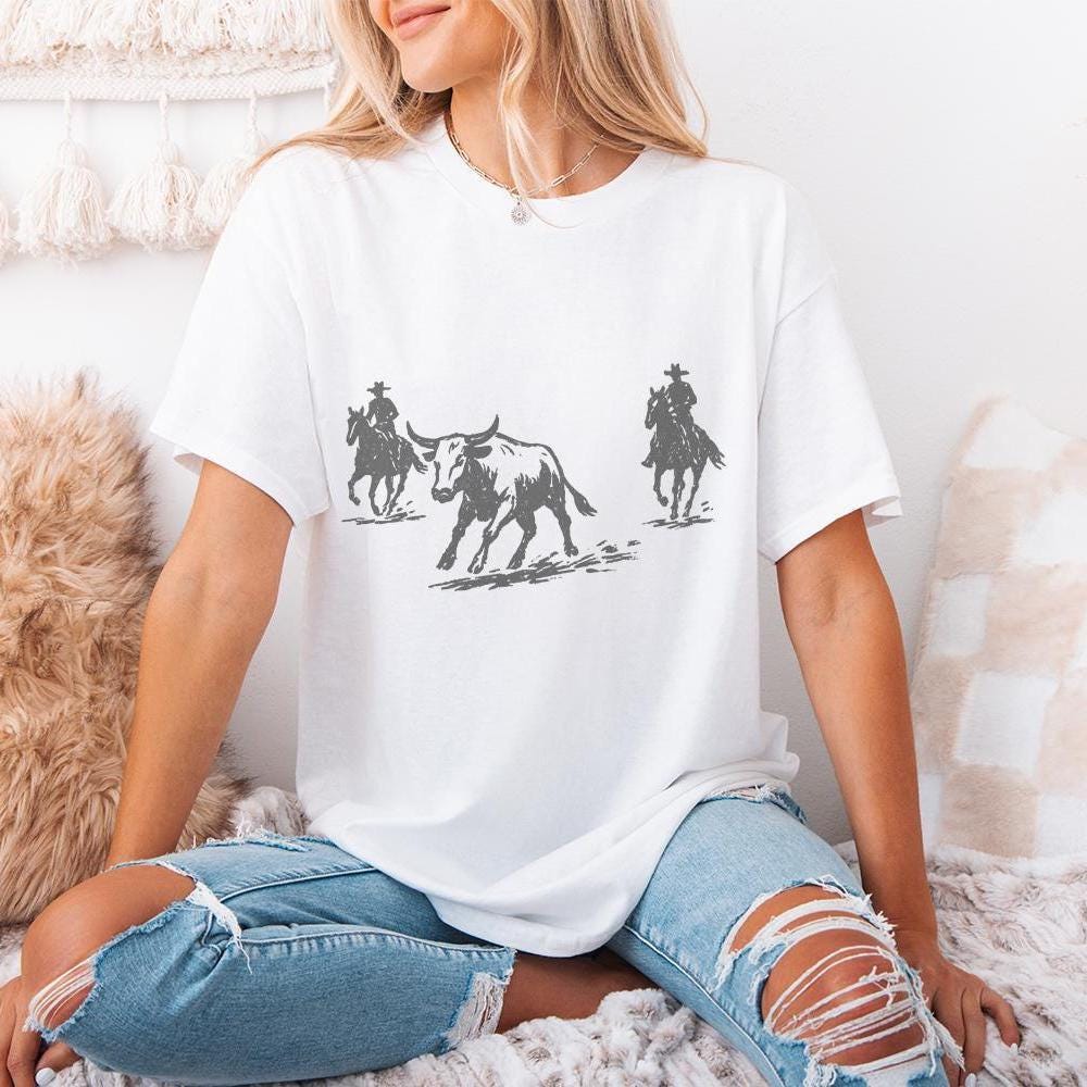 Western Rodeo PNG, Cowboy Digital Download - 300 DPI Design for T-Shirt