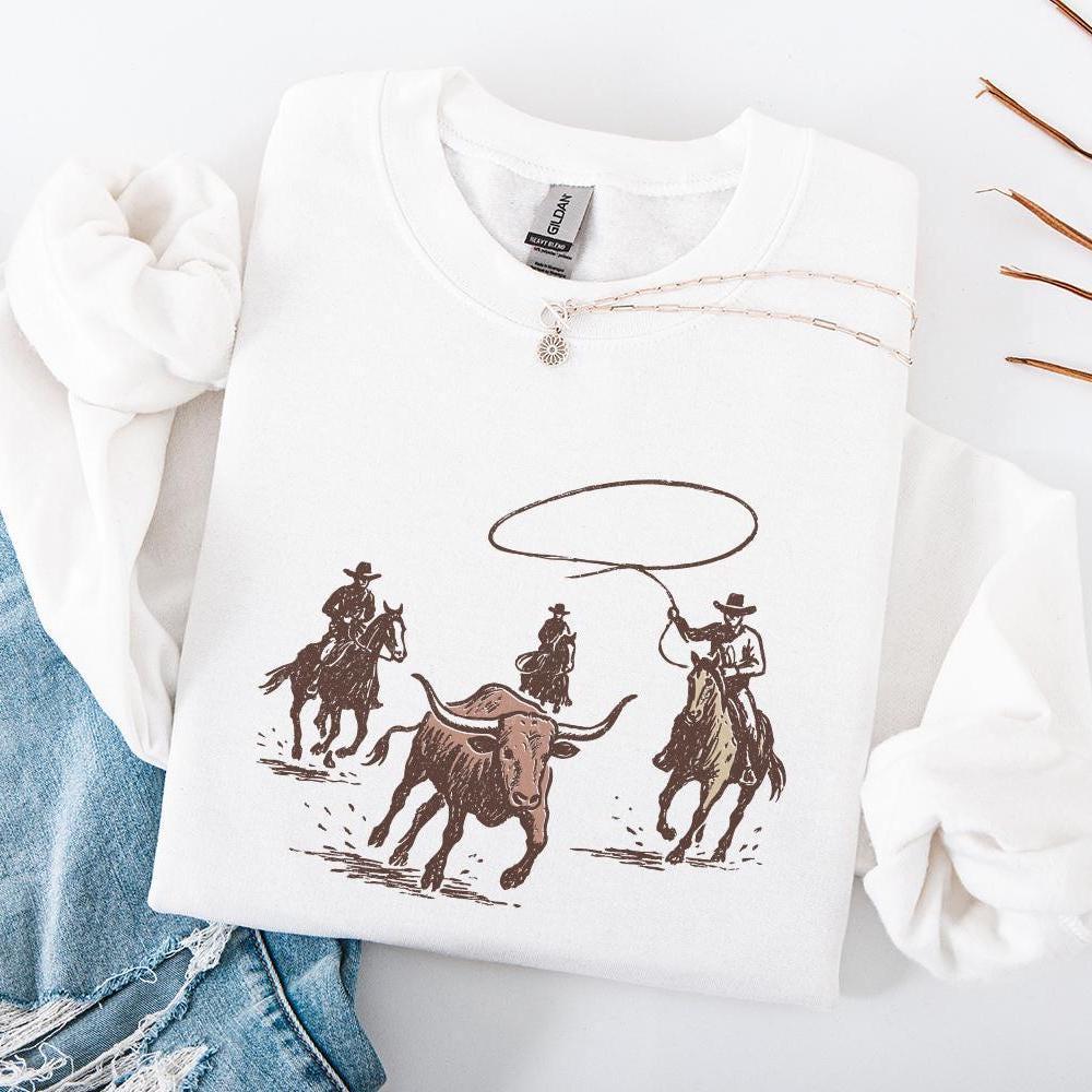 Western Rodeo PNG, Cowboy Lasso Digital Art - 300 DPI Design for T-Shirt