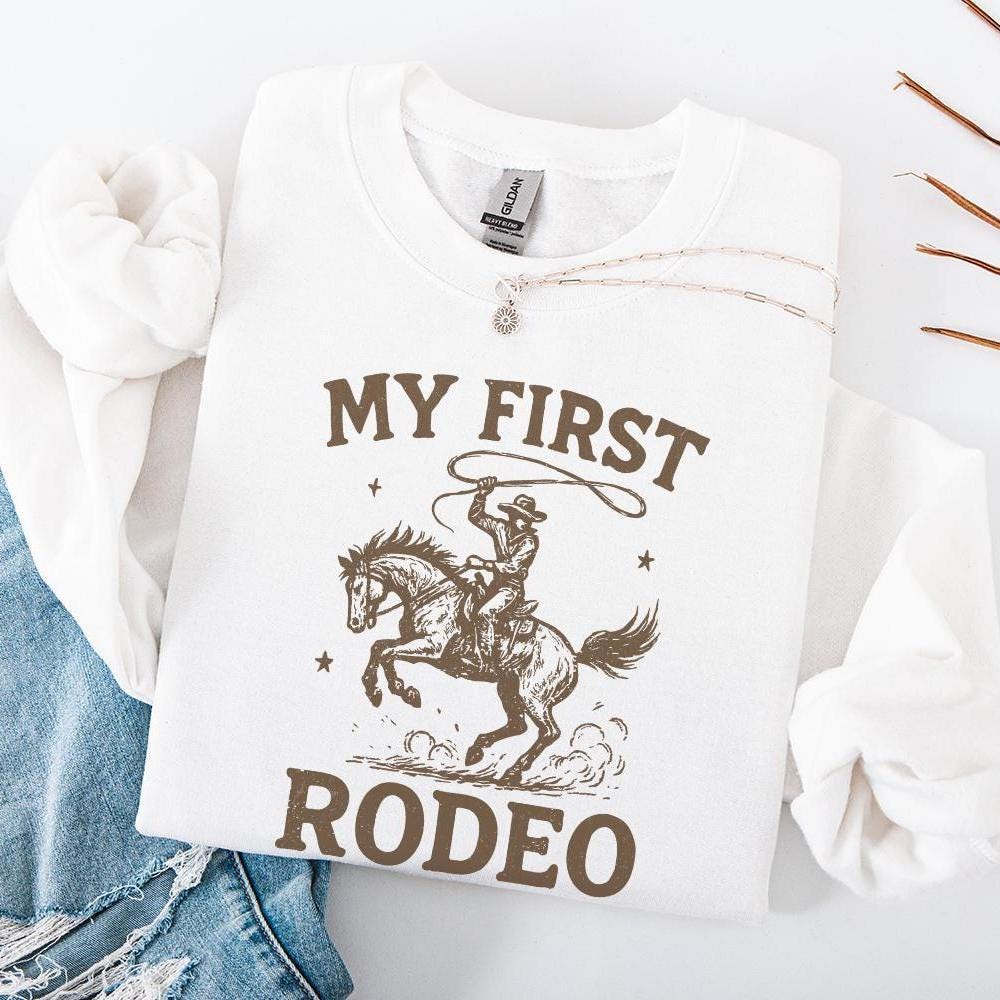 My First Rodeo PNG, Western Cowboy Shirt - 300 DPI Design for T-Shirt