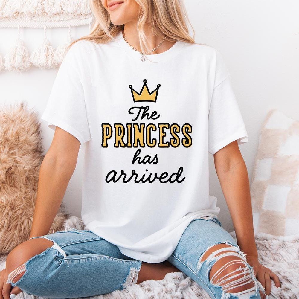 The Princess Has Arrived PNG, Baby Shower Shirt Design - 300 DPI Design