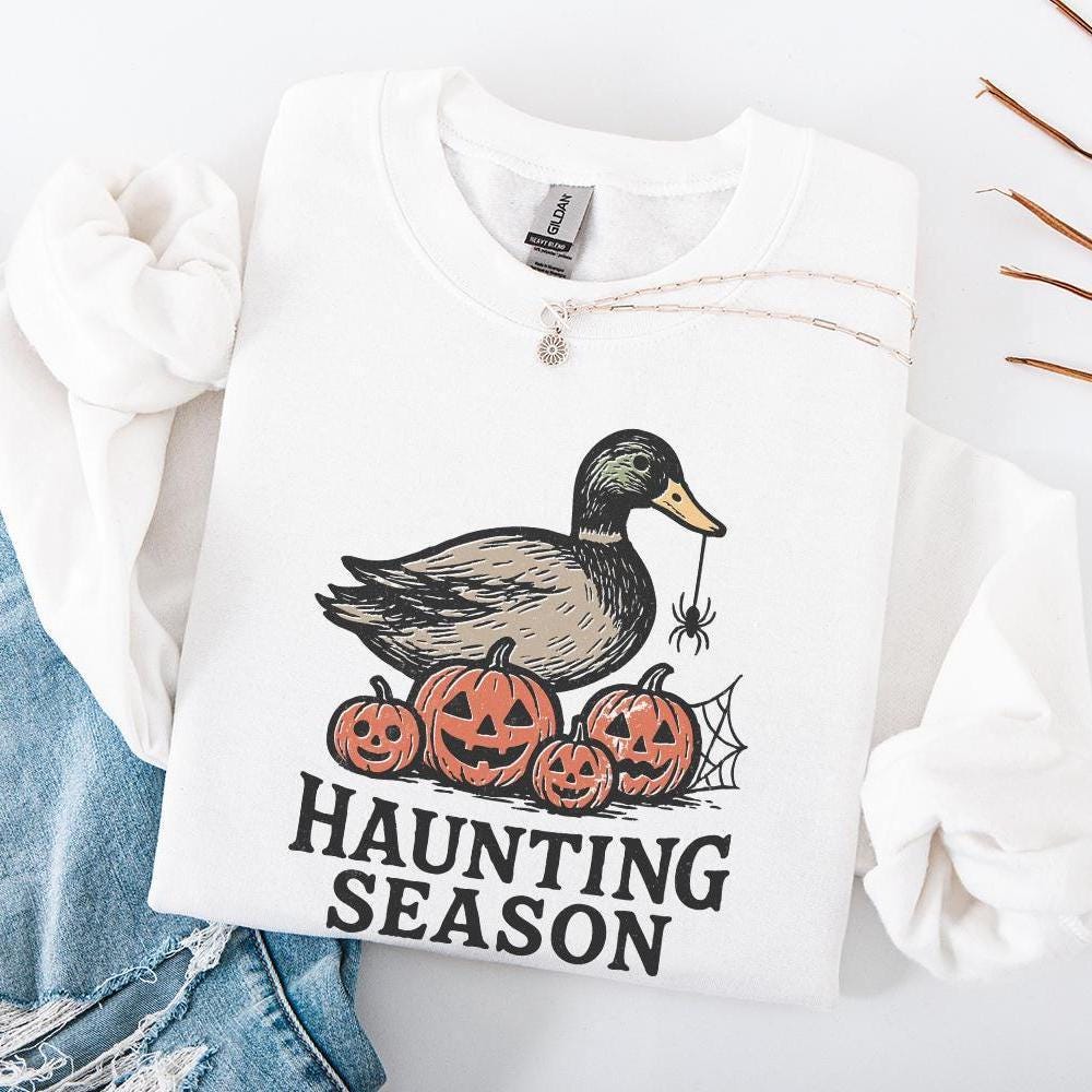 Haunting Season PNG, Duck Halloween Shirt - 300 DPI Design for T-Shirt