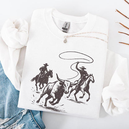 Digital Download Rodeo Cowboy PNG, Western Bull Riding Clipart - 300 DPI