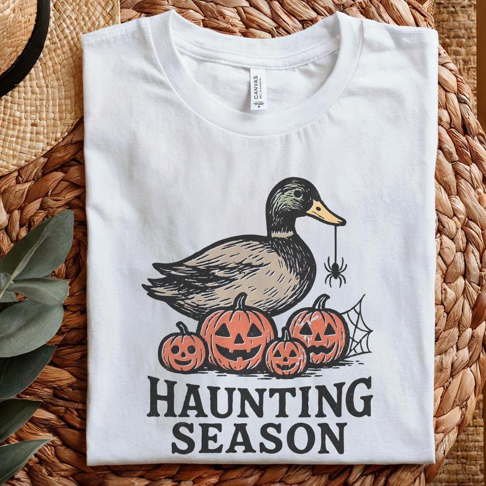 Haunting Season PNG, Duck Halloween Shirt - 300 DPI Design for T-Shirt