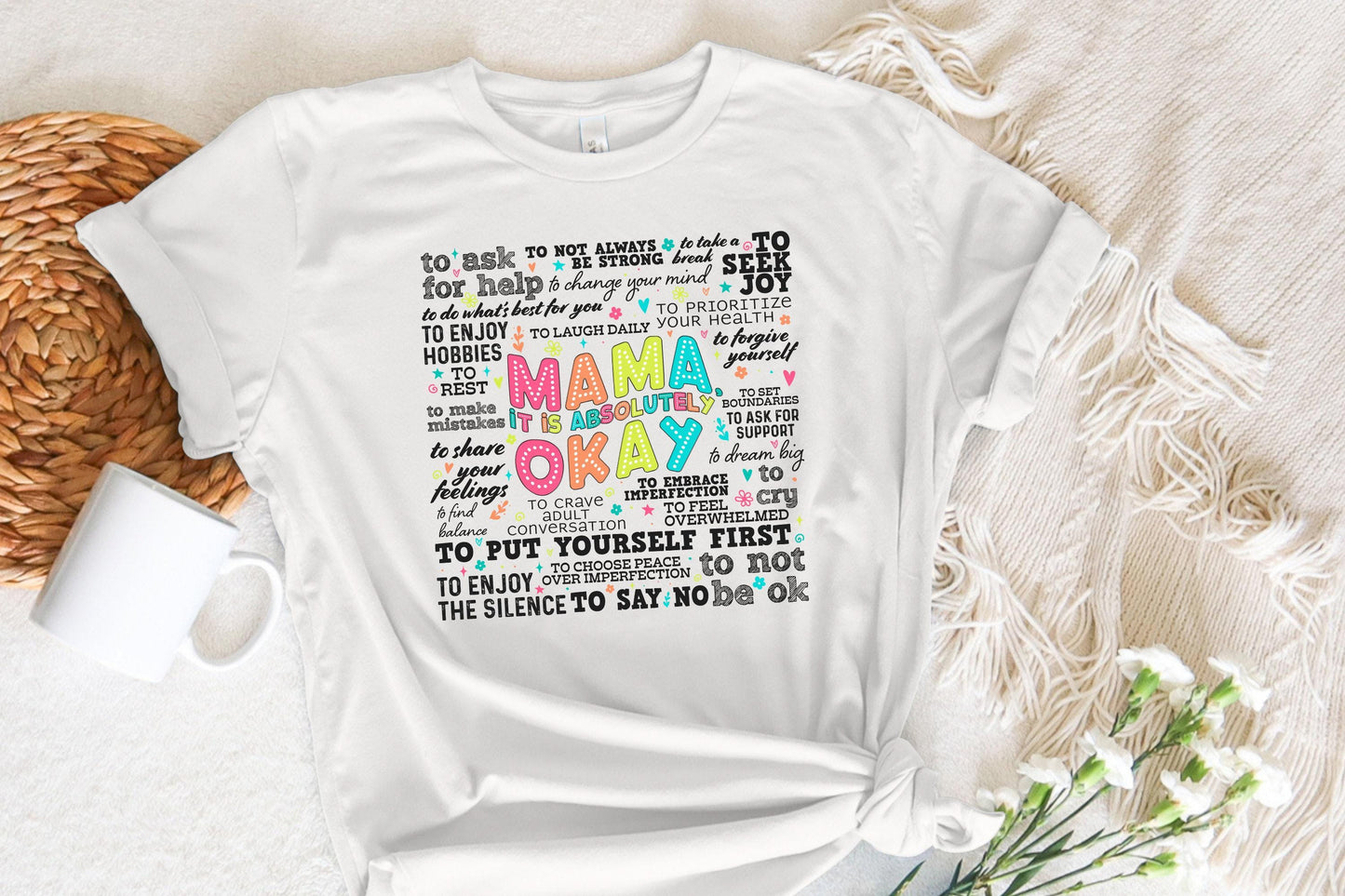 Mama It's Okay PNG Inspirational Mother's Day Quote, Mental Health