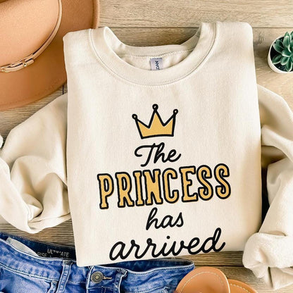 The Princess Has Arrived PNG, Baby Shower Shirt Design - 300 DPI Design