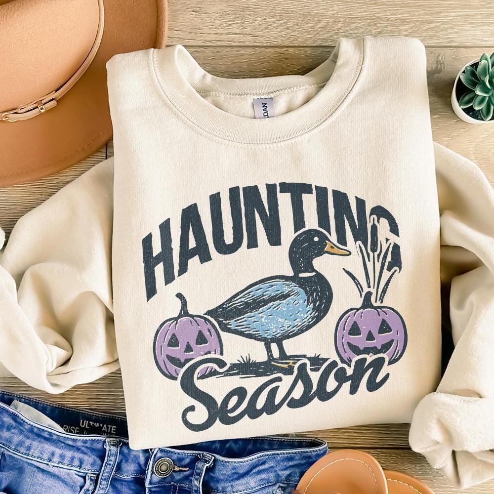 Haunting Season PNG, Halloween Duck Digital Download - 300 DPI Design for