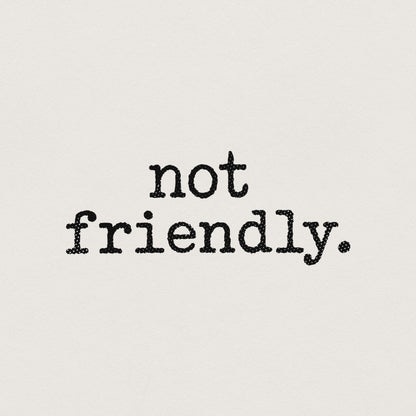 Not Friendly PNG, Digital Download - 300 DPI Design for T-Shirt