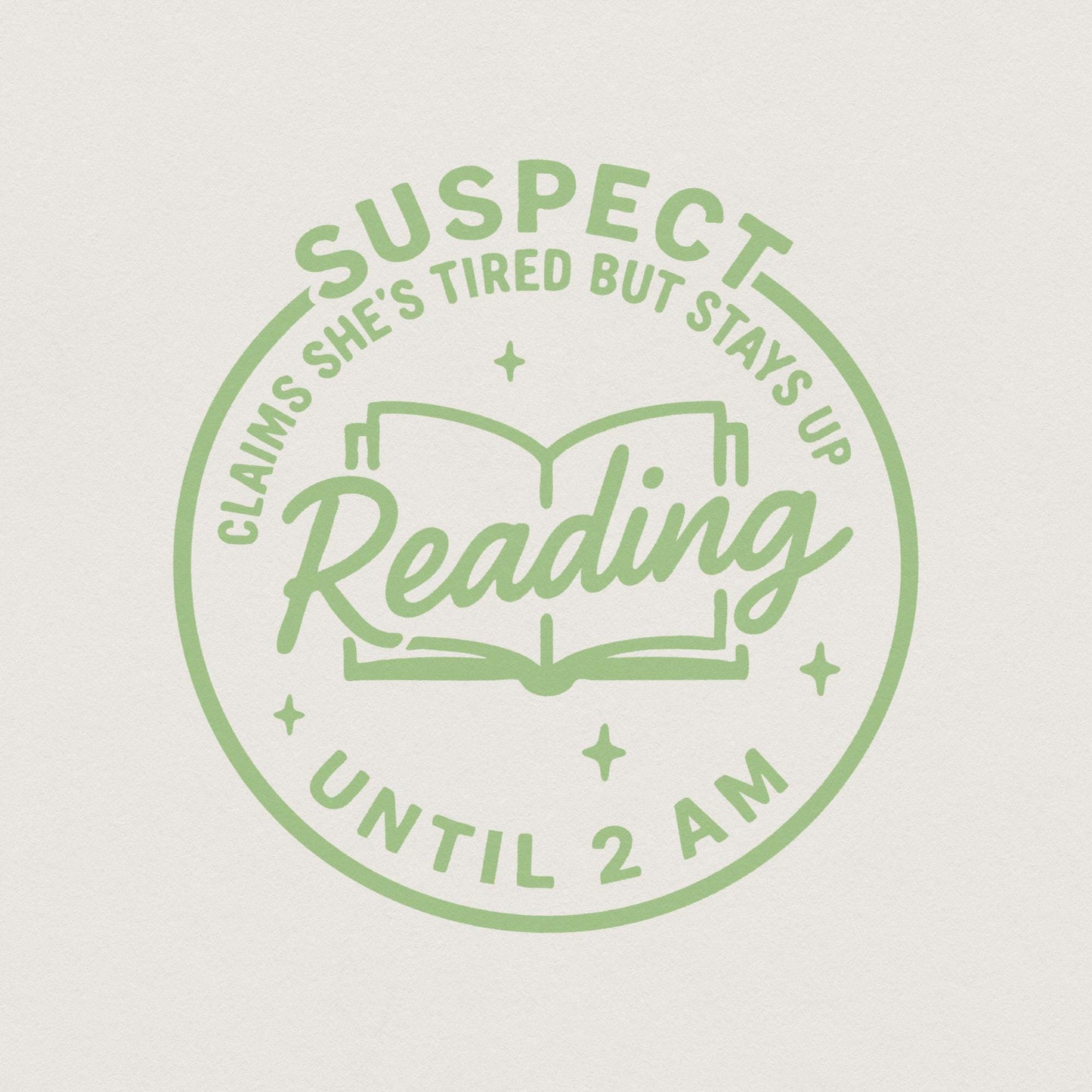 Suspect Claims She’s Tired But Stays Up Reading PNG, Book Lover Digital