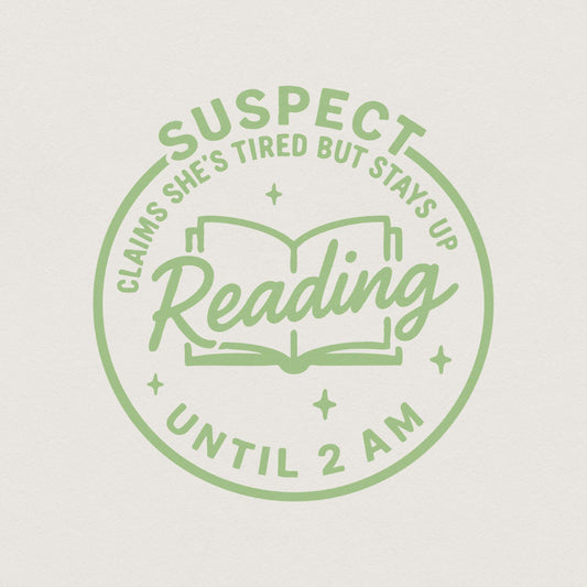 Suspect Claims She’s Tired But Stays Up Reading PNG, Book Lover Digital
