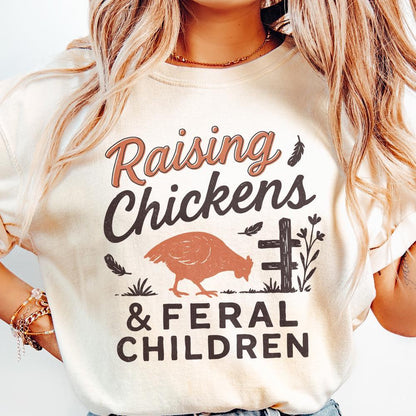 Raising Chickens & Feral Children PNG, Homestead Digital Download - 300