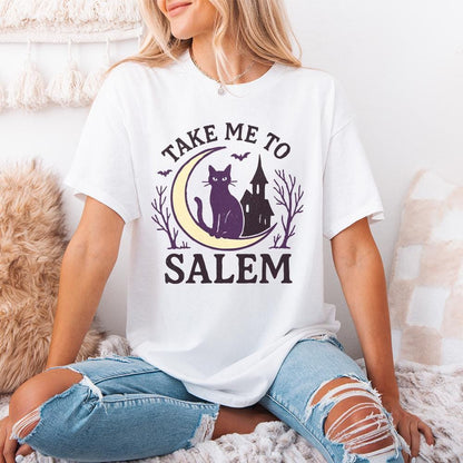 Take Me To Salem PNG, Witchy Cat Halloween Digital Art - 300 DPI Design