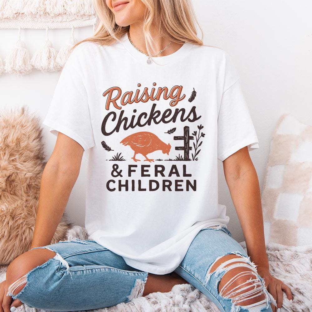 Raising Chickens & Feral Children PNG, Homestead Digital Download - 300