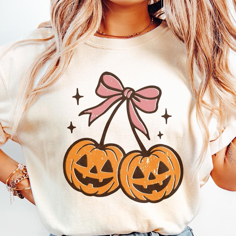 Double Pumpkin PNG, Halloween Clipart - 300 DPI Design for T-Shirt